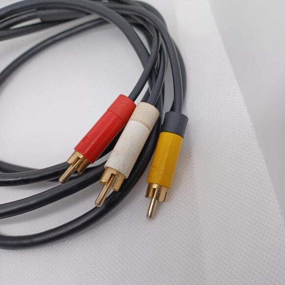 Xbox 360s S Compostie AV Cable Slim Black RCA Cord - Picture 3 of 3